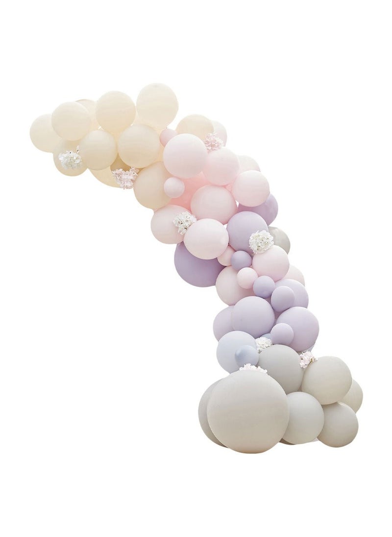Ginger Ray Luxe Balloon Arch Pink Purple Gray DIY 75-Pack - Image 1