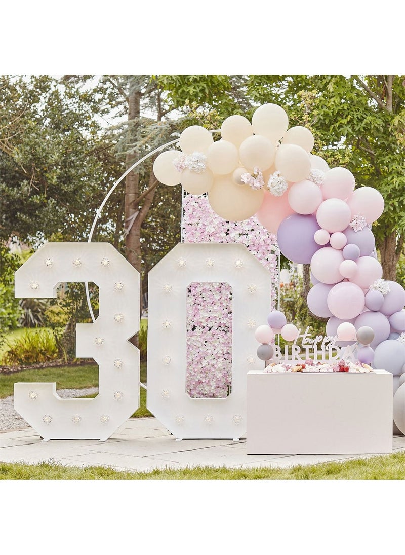 Ginger Ray Luxe Balloon Arch Pink Purple Gray DIY 75-Pack - Image 3