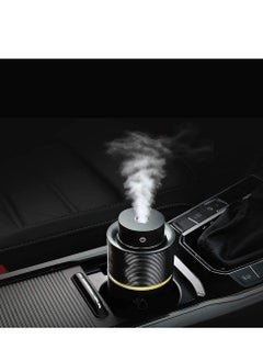 KASTWAVE مرطب هواء سيارة مع موزع عطر يو إس بي سهل الاستخدام، موزع زيت أساسي مصغر محمول لحامل الأكواب مع 7 ألوان من أضواء LED، مرطب هواء سيارة للاستخدام في السيارة المكتب السفر المنزل سعة 200 مل  - Image 3