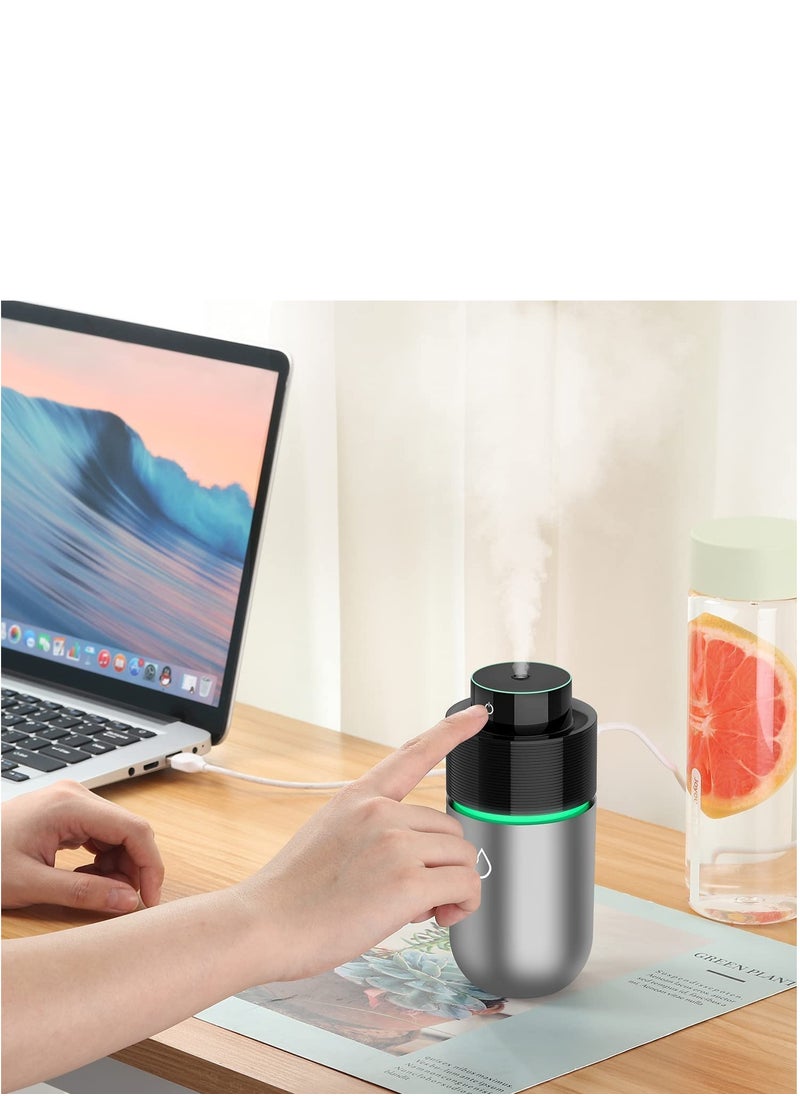 KASTWAVE - Car Diffuser Usb Plug In Car Humidifier Essential Oil Diffuser Mini Portable Aromatherapy Cup Holder 7 Colors LED Lights Car Humidifier Diffuser for Vehicle Office Travel Home 200mL - Image 1