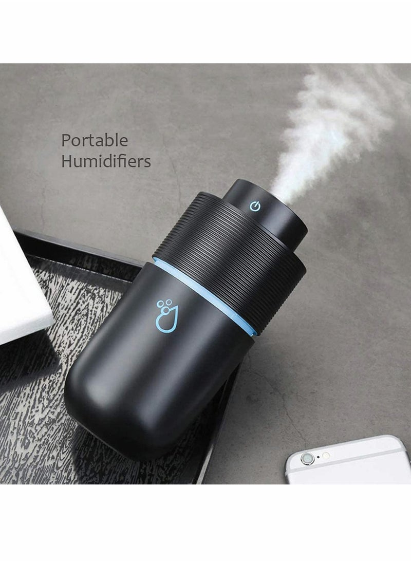 KASTWAVE - Car Diffuser Usb Plug In Car Humidifier Essential Oil Diffuser Mini Portable Aromatherapy Cup Holder 7 Colors LED Lights Car Humidifier Diffuser for Vehicle Office Travel Home 200mL - Image 1