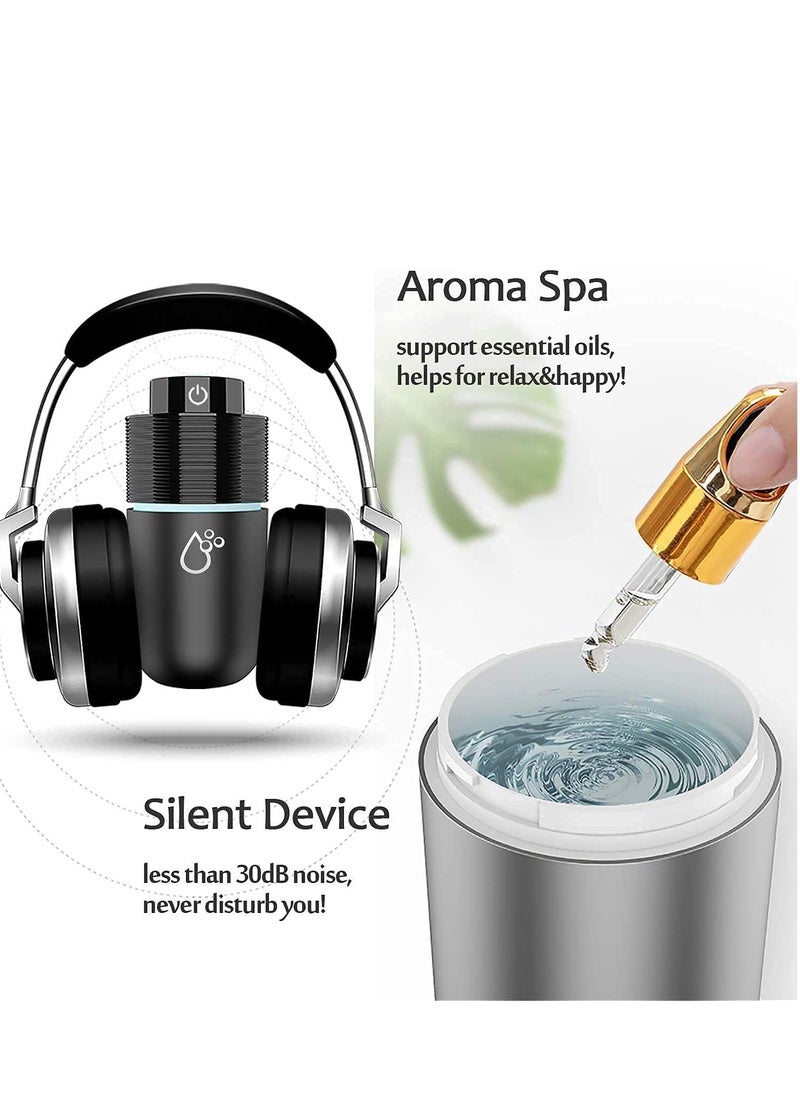 KASTWAVE - Car Diffuser Usb Plug In Car Humidifier Essential Oil Diffuser Mini Portable Aromatherapy Cup Holder 7 Colors LED Lights Car Humidifier Diffuser for Vehicle Office Travel Home 200mL - Image 1