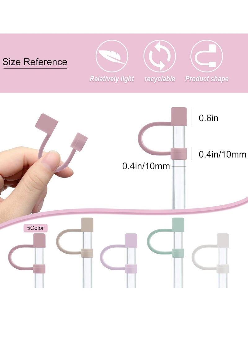 RATSAW 5Pcs Silicone Straw Covers Compatible with Stanley Cups Dust Proof Straw Caps for Tumblers and Water Bottles  - Image 5