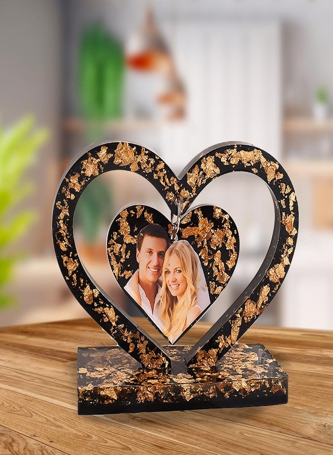 Jeffdad Large Photo Frame Resin Molds, Heart Shape Silicone Mold for Photo Frames Making, DIY Picture Frame Display Unique Mold for Resin Casting Art Crafts Table Home Decor Gift - Image 2