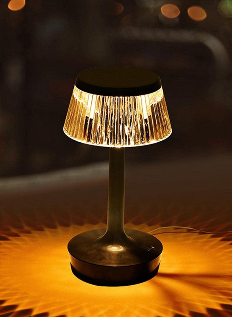 Happy Light Acrylic table lamp with diamond design with 3 colors touch control. - Image 1