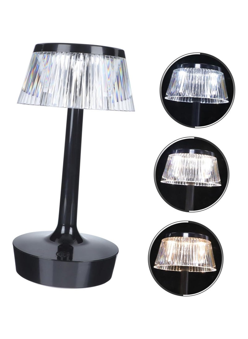 Happy Light Acrylic table lamp with diamond design with 3 colors touch control. - Image 2