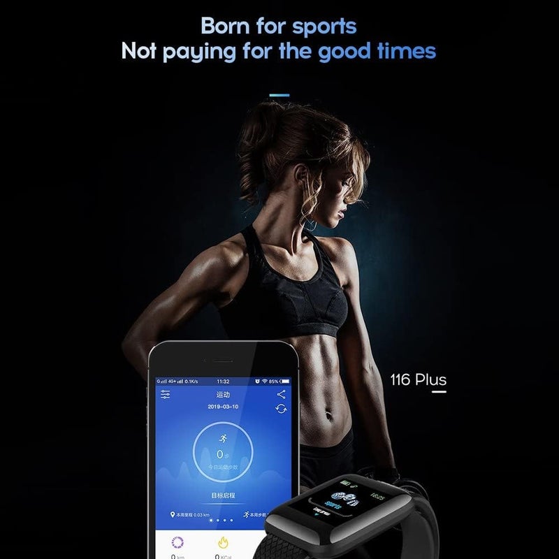 woobles Smart Watch Smart Bracelet Activity Tracker Pedometer for IOS/Android Phone 1.3-inch Touch Screen Fitness Smartwatch - Image 5