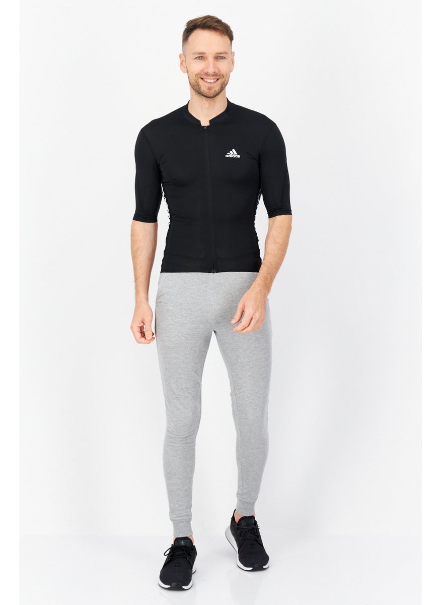 Adidas Men Sportswear Fit Brand Logo Training Jersey, Black/White  - Image 2