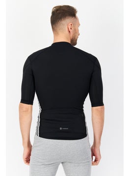 Adidas Men Sportswear Fit Brand Logo Training Jersey, Black/White  - Image 4