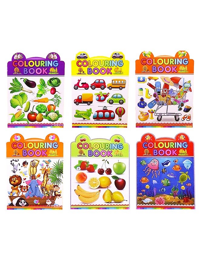 6 Pack Coloring Books for Children's Cognitive Training - Image 1