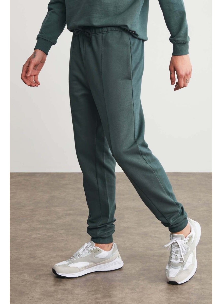 Fabian Men's Regular Fit Normal Cut Front Ribbed Corded 3 Thread Inner Raised Green Sweatpants - pzsku/Z642F711F4067356A1863Z/45/_/1741637725/080133e8-067c-4159-aaa9-68ef3e0d964f