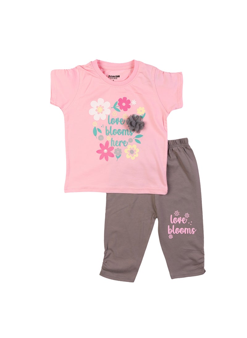 Zercon Summer Pajama Set for Girls 7321 - Image 1
