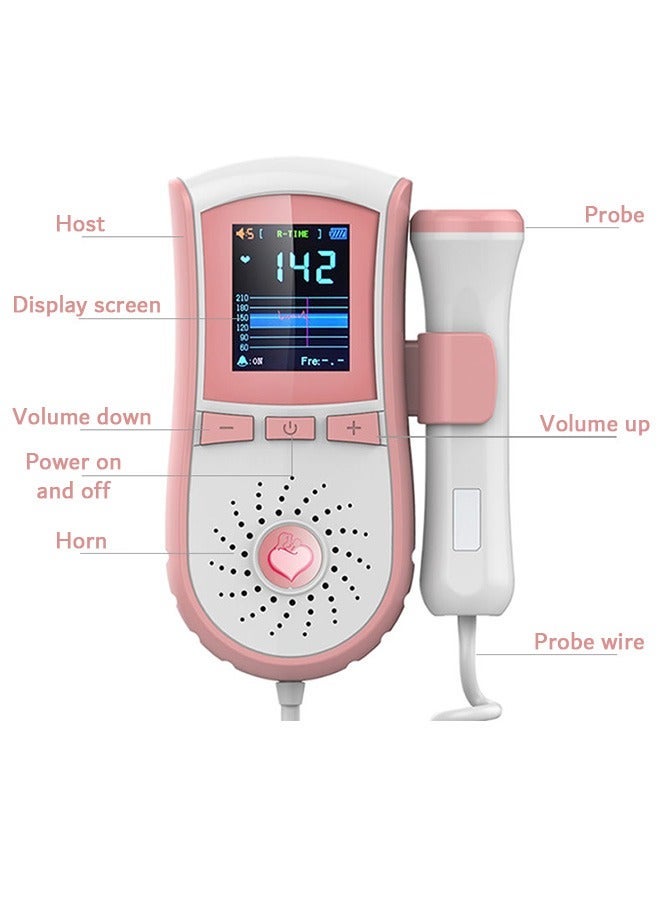 general Ultrasound Doppler Fetal Heart Rate Monitor, Prenatal Heartrate Monitor, with LCD Screen - Image 2