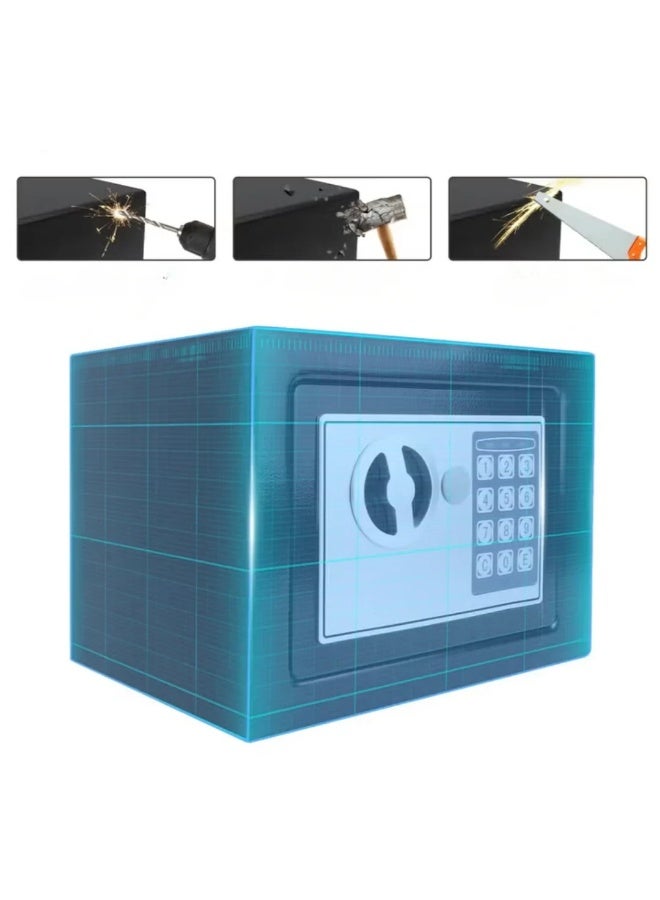 Digital Electronic Security Safe Box T-17, Electronic Keypad Lock with Manual Override, Durable, Secure Storage for Valuables & Documents - Image 3