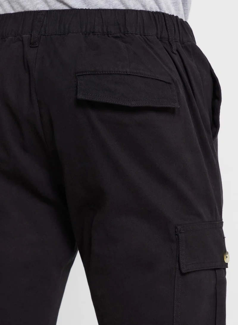 Thomas Scott Thomas Scott Men Comfort Mid-Rise Easy Wash Cargo Trousers