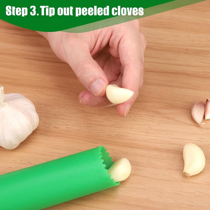 UPKARANWALE UPKARANWALE Garlic Peeler Easy and Quick to Peel Garlic Cloves with The Best Silicone Tube Roller Easy Useful Garlic Odorfree Kitchen Tool Peeling Without Smell from Hands Internal Bulge Design - Image 5