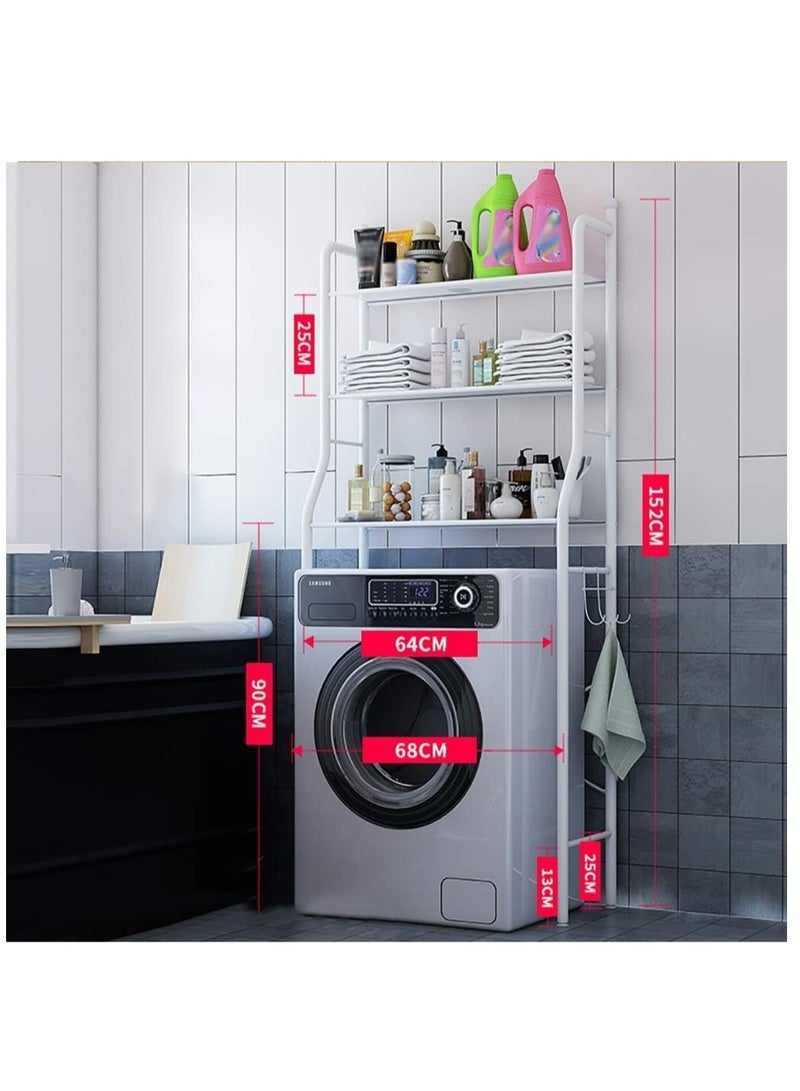 إلترازون 3 Layer Metal Washing Machine Storage Shelf Rack,Space Saver Shelf Organizer Holder - Image 2
