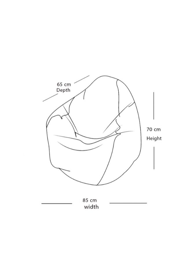 WAVY Red Medium Comfy Bean Bag - Leather - Image 3