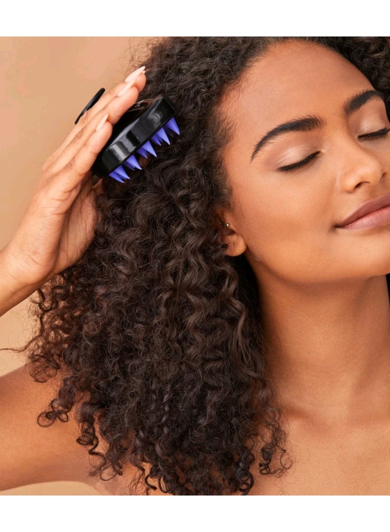 Hair Scalp Massager Shampoo Comb Dark Purple - Image 1