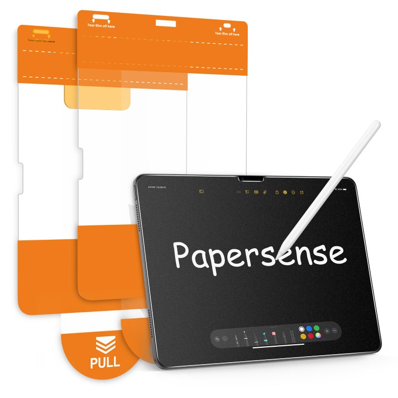 Omoton حماية شاشة ورقية OMOTON PAPERSENSE لجهاز iPad Pro 13 بوصة M5/M4 (الجيل 8/7، 2025/2024)، زجاج مقسى بطبقة غير لامعة مع صينية تركيب سهلة خالية من الغبار، دعم قلم أبل، مضاد للتوهج، عبوة من 2 - Image 1