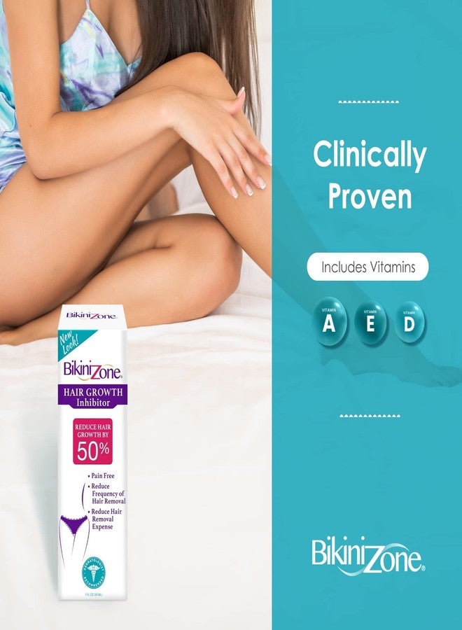 Bikini Zone Hair Growth Inhibitor Cream - Helps Stop Hair Growth for Face, Legs, Lips & Chin - Reduces Hair Density & Length - Painless Hair Inhibitor & Moisturizer After Waxing & Shaving (1 oz) - Image 4