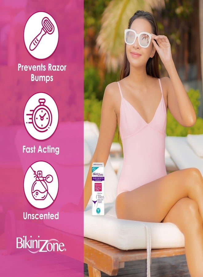 Bikini Zone Hair Growth Inhibitor Cream - Helps Stop Hair Growth for Face, Legs, Lips & Chin - Reduces Hair Density & Length - Painless Hair Inhibitor & Moisturizer After Waxing & Shaving (1 oz) - Image 5
