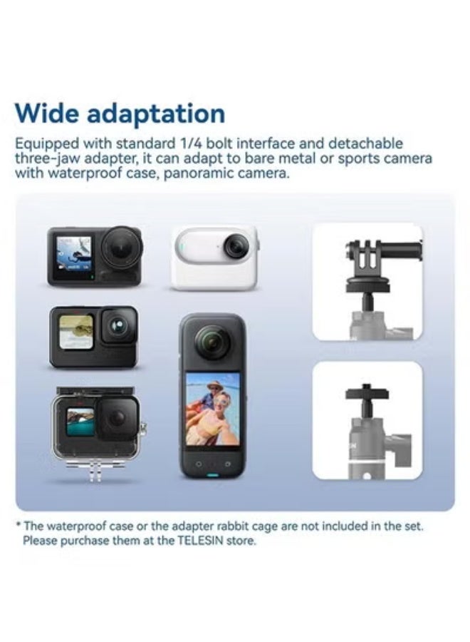 تيليسن عصا سيلفي مقاومة للماء من تيليسين، بزاوية 360 درجة، بطول 25.75 بوصة مع حزام يد، مناسبة للغوص تحت الماء، عصا تمديد، عصا أحادية. - Image 5