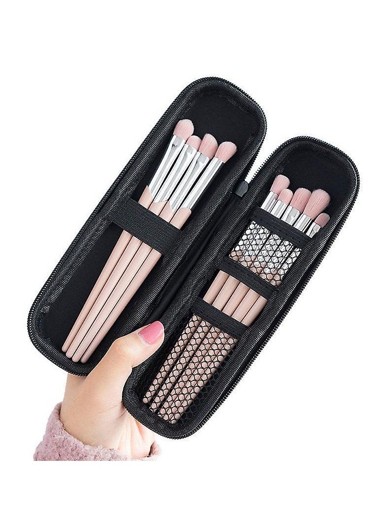 Home&Home Portable Makeup Brush Organizer Bag, Travel Makeup Brush Holder Case for Women, Cosmetic Pouch, Compact, Waterproof, Durable Brush Storage Solution (Only Bag)  - Image 3