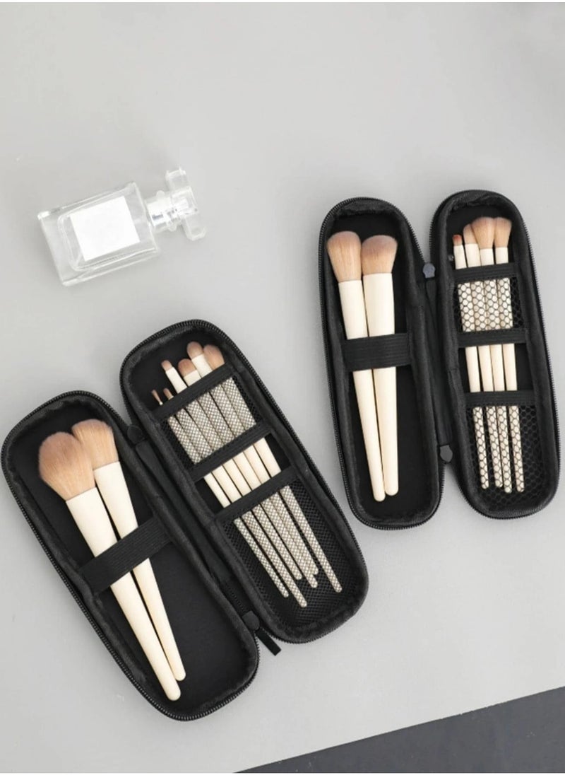 Home&Home Portable Makeup Brush Organizer Bag, Travel Makeup Brush Holder Case for Women, Cosmetic Pouch, Compact, Waterproof, Durable Brush Storage Solution (Only Bag)  - Image 5