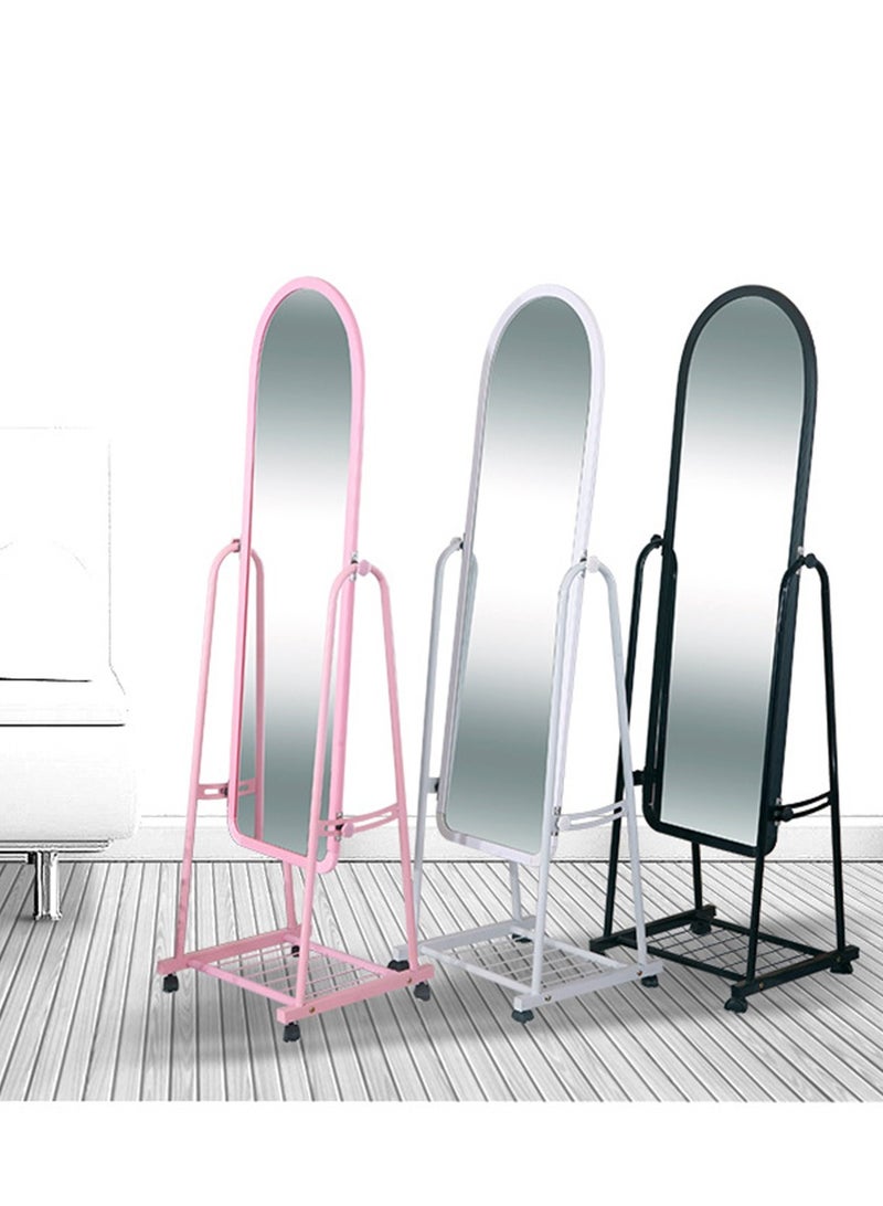 Floor Full Length Mirror With Holder Dressing Mirror With Stand Wheels For Makeup For The Bedroom For The Living Room - Image 3