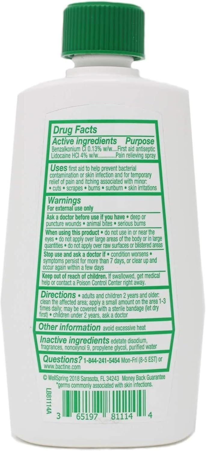 Bactine Max First Aid Liquid 4 oz Pack of 4 - Image 4