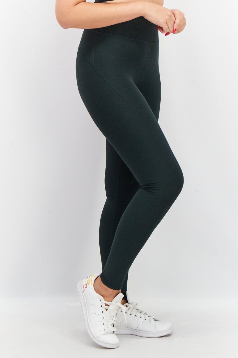 PUMA Women Sportswear Fit Training Brand Logo Leggings, Green - Image 2