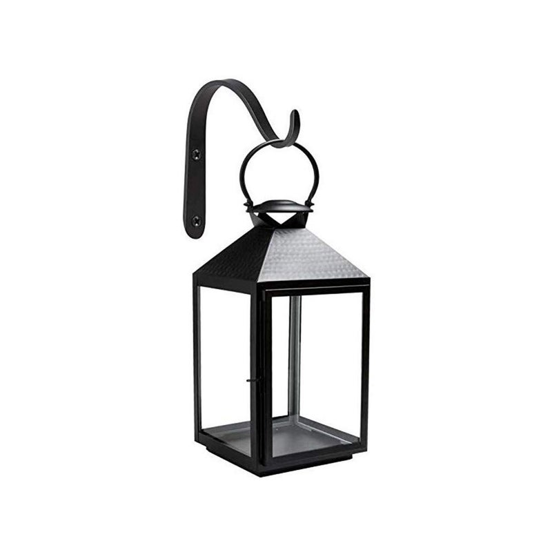 4Pcs Iron Hanging Bracket Black for Lanterns Flower Baskets Outdoor Garden Decor - Image 5