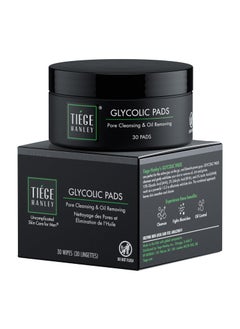 tiege hanley Tiege Hanley Glycolic Acid Pads for Men 1Pack  Exfoliating Face Cleansing Pads for Forehead Nose  Cheeks  Mens Daily Skin Care Facial Wipes185 Acid Complex Glycolic Salicylic  Lactic 