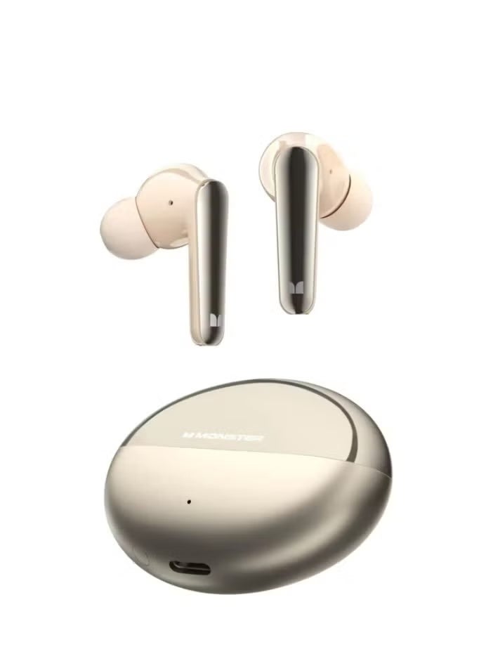 Monster N-Lite 203 AirLinks Wireless Earbuds, Bluetooth 5.3 Headphones with HiFi Stereo, Crystal Clear Call, 30H Playback, Type-C Charging, Touch Control, IPX6 Waterproof in-Ear Earbuds Earphones - Image 1