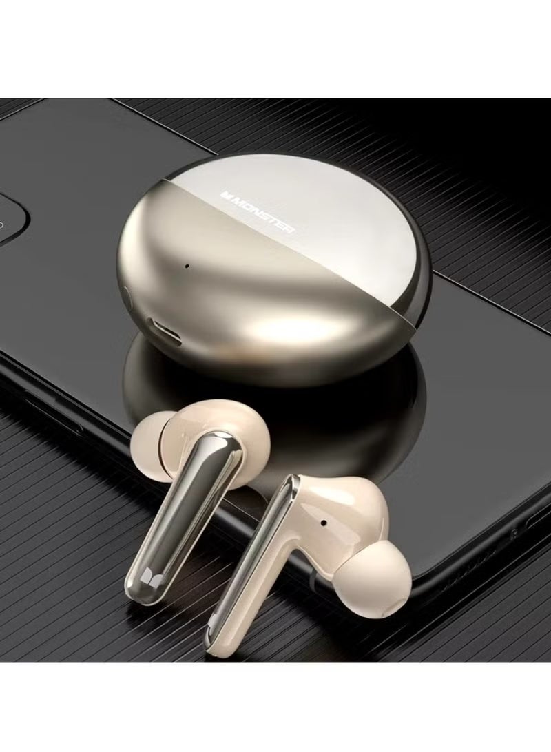 Monster N-Lite 203 AirLinks Wireless Earbuds, Bluetooth 5.3 Headphones with HiFi Stereo, Crystal Clear Call, 30H Playback, Type-C Charging, Touch Control, IPX6 Waterproof in-Ear Earbuds Earphones - Image 2