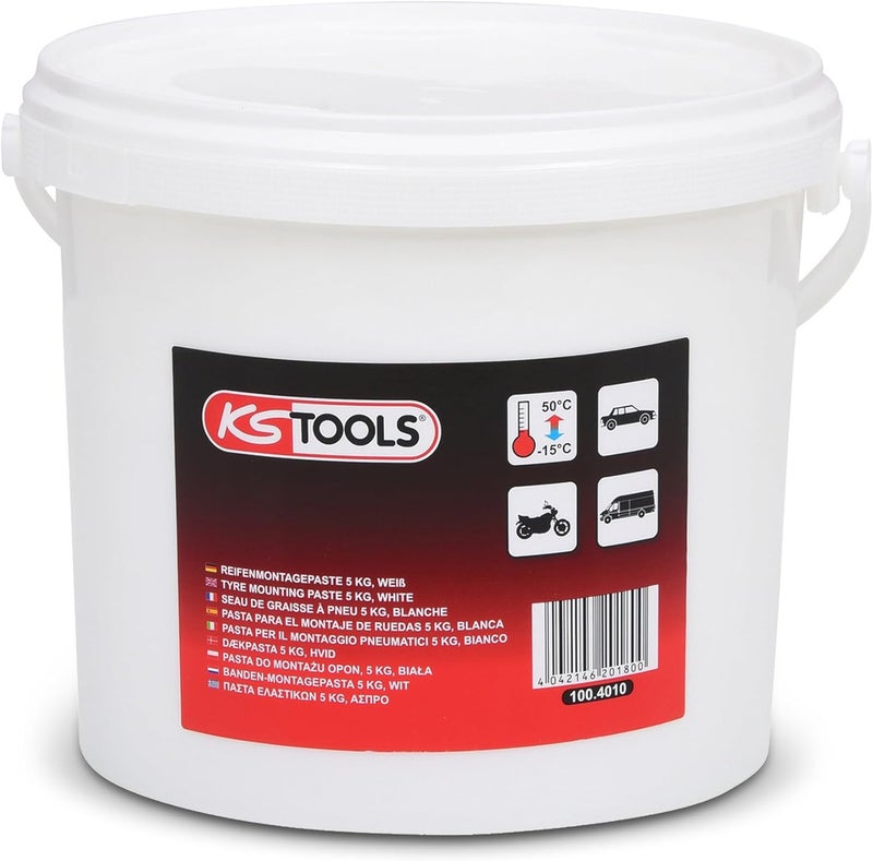 KS Tools 100.4010 Tyre Mounting Paste 5 kg White - Image 1