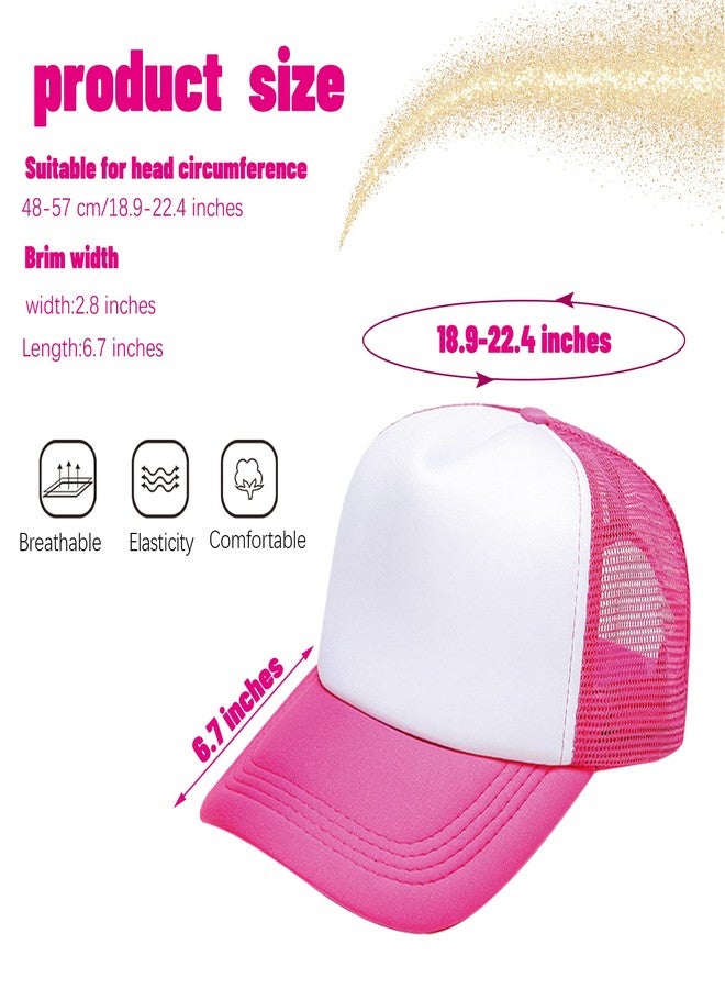 Ultrafun 6 Pack Kids Trucker Hat Sublimation Blank Plain Hats Mesh Adjustable Outdoor Sports Baseball Caps for Boys Girls (6Pack-Royal Blue White) - Image 2