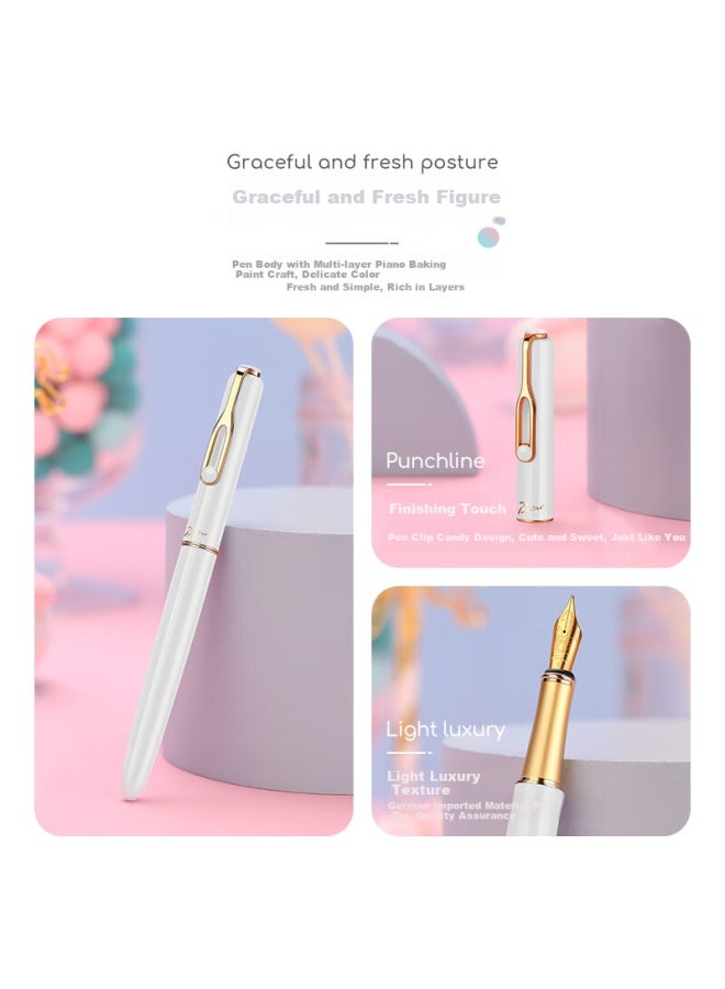Pimio Pen Signature Pen For Primary And Secondary School Students And Adults, Calligraphy Pen For Graduation Gift For Men And Women, Office Writing Ink Pen, Yami Candy Series 620 White Coconut Fragran - Image 2