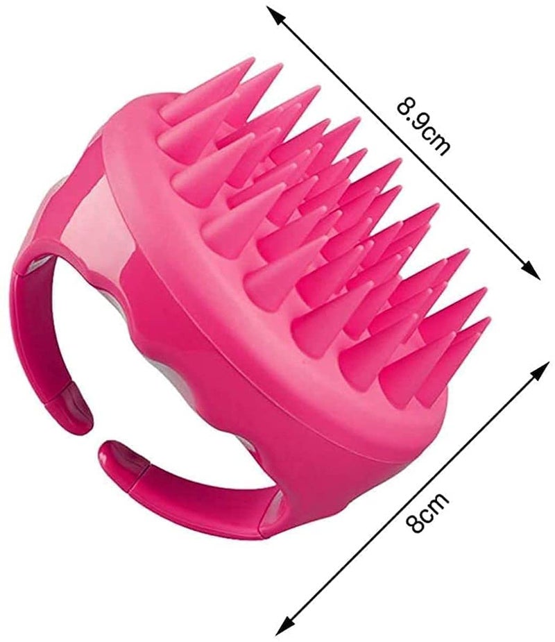 Episkey Hair Scalp Massager Shampoo Brush |Hair Washing Brush Silicone Head Body Massager Brush Hairbrush Hair Washing Massager Brush (PINK-110) - Image 2
