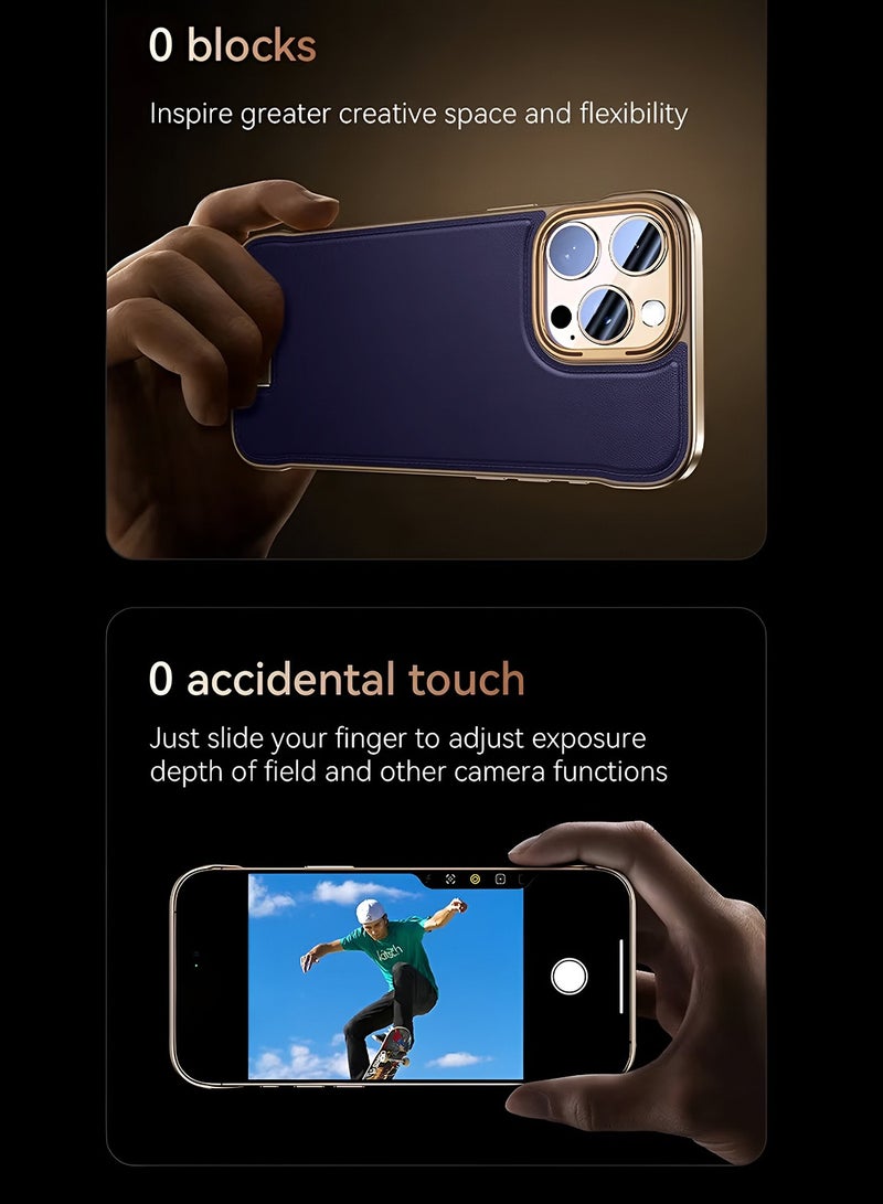 Wtech Apple iPhone 16 Pro 5G 2024 Luxury Leather Thin Metal Phone Case, Anti-Fallen Cover Without Frame Light Phone Shield Case Cover - Eggplant Purple - Image 5