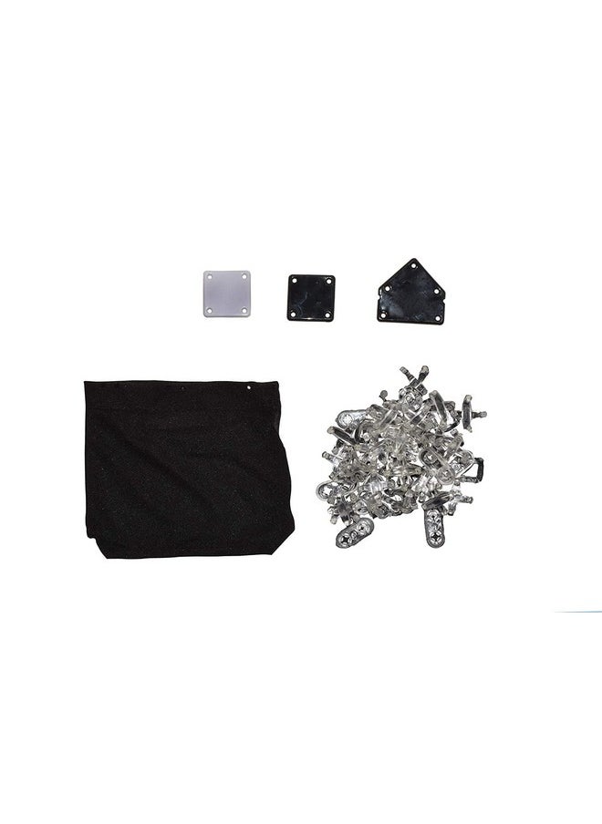 Vibgyor Vibes Vibgyor Vibes Crackles DIY Make Your own Art and Craft Fashion Purses/Bag -Small Size-Black and White (Black & White)  - Image 3