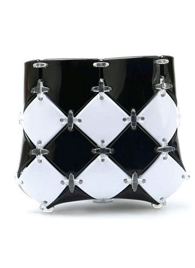 Vibgyor Vibes Vibgyor Vibes Crackles DIY Make Your own Art and Craft Fashion Purses/Bag -Small Size-Black and White (Black & White)  - Image 1