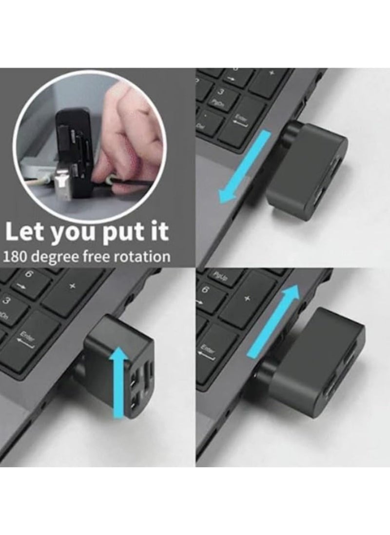 GUDOO - 4 in 1 Rotatable USB Hub, Portable 180 Degrees Rotate USB Hub, Plug and Play, No Driver Installation Required for MacBook, Laptops, Mobile HDD and More - Image 1