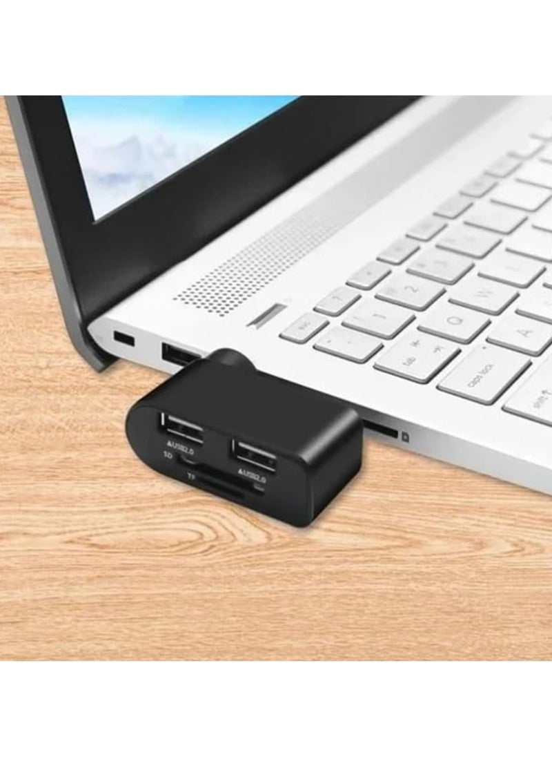 GUDOO - 4 in 1 Rotatable USB Hub, Portable 180 Degrees Rotate USB Hub, Plug and Play, No Driver Installation Required for MacBook, Laptops, Mobile HDD and More - Image 1