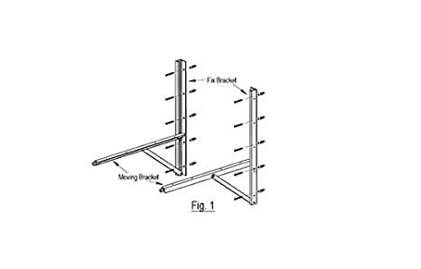 EBCO Ebco Royal Folding Dining Table Bracket Fitting Fittings And Not The Top Picture Shown For Representative Purpose Only Anthracite Colour 600Mm Iron  - Image 5