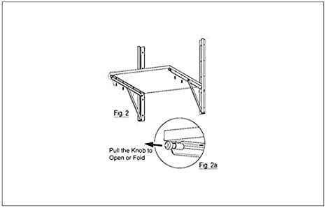 EBCO Ebco Royal Folding Dining Table Bracket Fitting Fittings And Not The Top Picture Shown For Representative Purpose Only Anthracite Colour 600Mm Iron  - Image 4