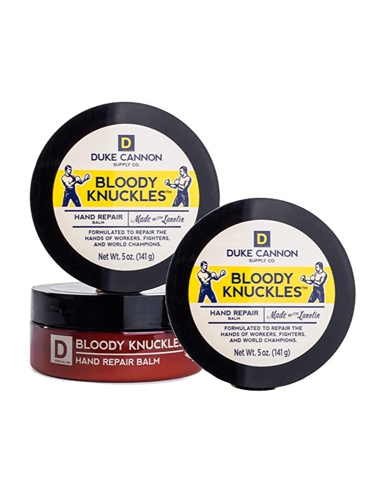 Duke Cannon Supply Co. Duke Cannon Bloody Knuckles Hand Repair Balm - Unscented Moisturizer for Hardworking Hands | Lanolin Formula | Repair and Revitalize Dry, Cracked Skin | Ideal for Workers and Fighters (3 Pack)  - Image 2
