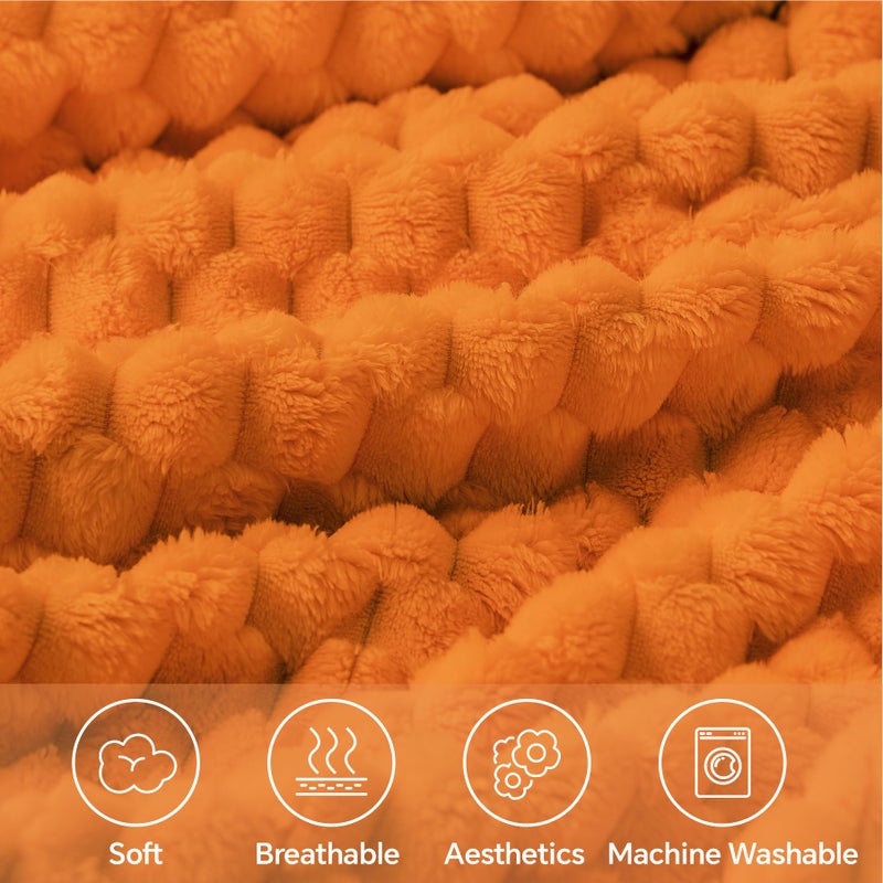 بيديليت بطانية سقوط بيدليت للأريكة والسرير - بطانيات برتقالية ثلاثية الأبعاد ثلاثية - Image 3
