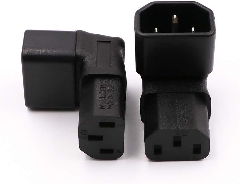 WYMECT IEC C14 to C13 Power Adapter PDU Plug/Socket Up 90 Degree for LCD Wall Mount TV 2 Pack - Image 4